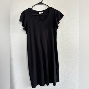 GAP Classic Black Flutter Sleeve Tshirt Dress